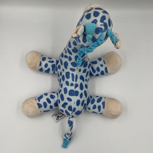 Beverly Hills Teddy Bear Gitzy Blue Cream Giraffe Plush Lovey 10” Rattle - Picture 6 of 10